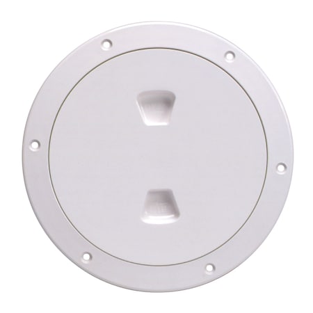 Beckson Marine 6" Smooth Center Screw-Out Deck Plate - White DP60-W